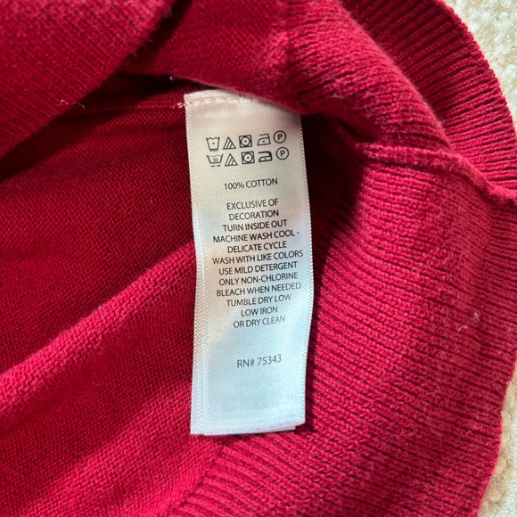 Mark Law Pullover V-Neck Red Sweater S - Picture 5 of 5